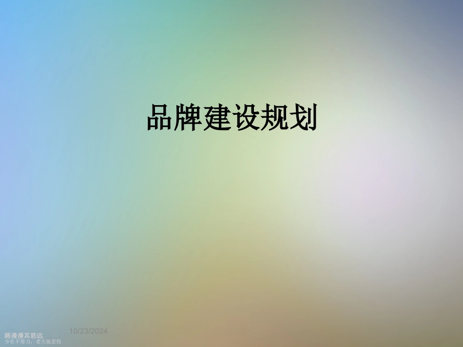 品牌建设规划_第1页