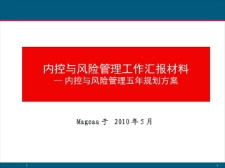 企业内控和风险管理体系建设规划方案原创