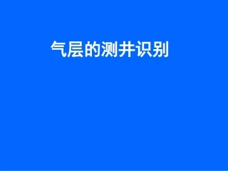 气层的测井识别
