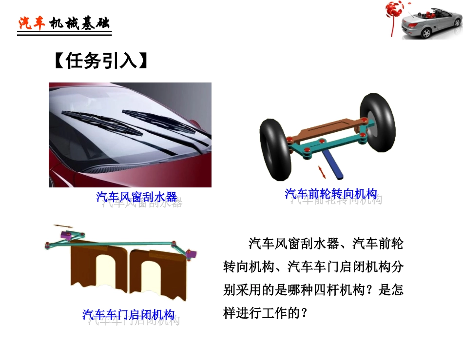 汽车机械基础汽车常见四杆机构_第3页