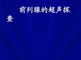 前列腺的超声探查课件