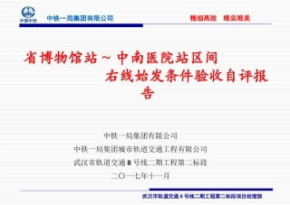 区间右线盾构始发条件验收汇报