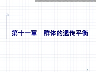 群体遗传平衡