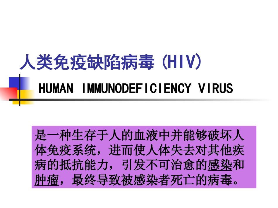 人类免疫缺陷病毒HIV_第1页