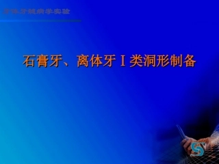 石膏牙离体牙Ⅰ类洞形制备