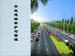市政道路养护和管理