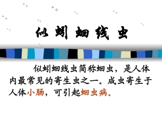 似蚓蛔线虫课件