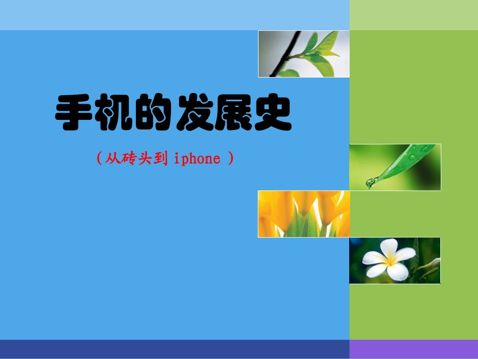 手机的发展史_第1页