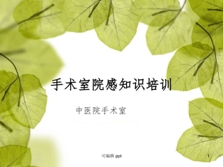 手术室院感知识培训课件