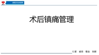 术后镇痛的管理