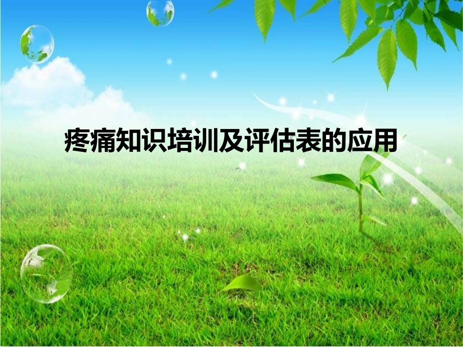 疼痛知识培训及评估表的应用_第1页