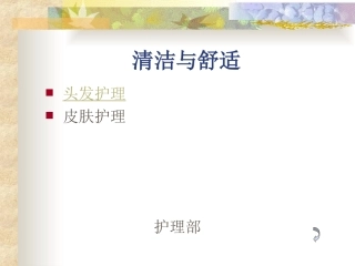 头发及皮肤护理