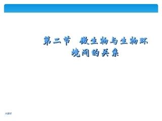 微生物和环境间的关系