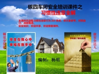 习惯性违章讲解课件