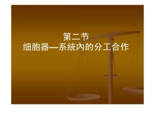 细胞器系统内的分工合作