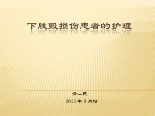 下肢毁损伤护理