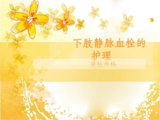 下肢静脉血栓护理