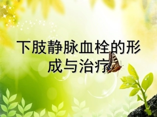 下肢深静脉血栓形成和治疗李靖