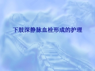 下肢深静脉血栓形成护理