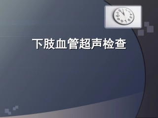 下肢血管超声检查