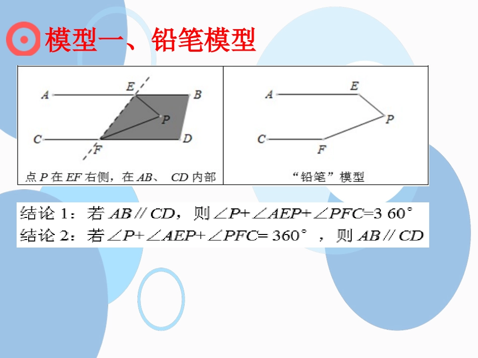 相交线和平行线常见的四大类6种模型_第2页