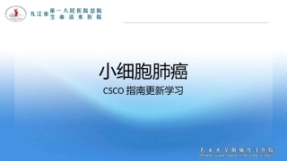 小细胞肺癌更新学习