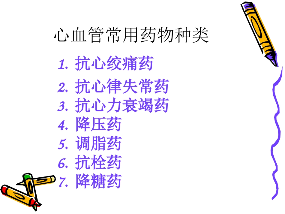 心血管常用药物种类_第2页