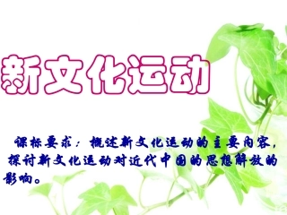 新文化运动课件
