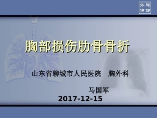 胸部损伤肋骨骨折