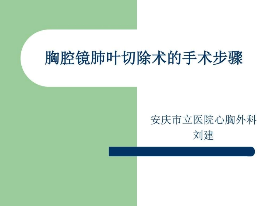 胸腔镜肺叶切除术手术步骤图文_第1页