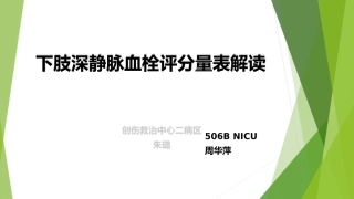 血栓评估表的使用最终版