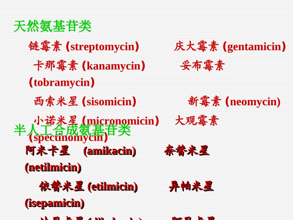 药理学课件氨基糖苷类抗生素_第3页