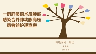 一例肝移植术后肺部感染合并肺动脉高压患者的护理查房