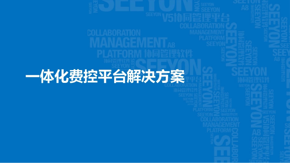 一体化费控平台解决方案_第1页