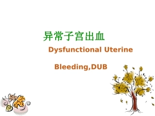 异常子宫出血的护理