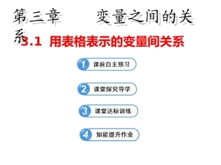 用表格表示的变量间关系课件