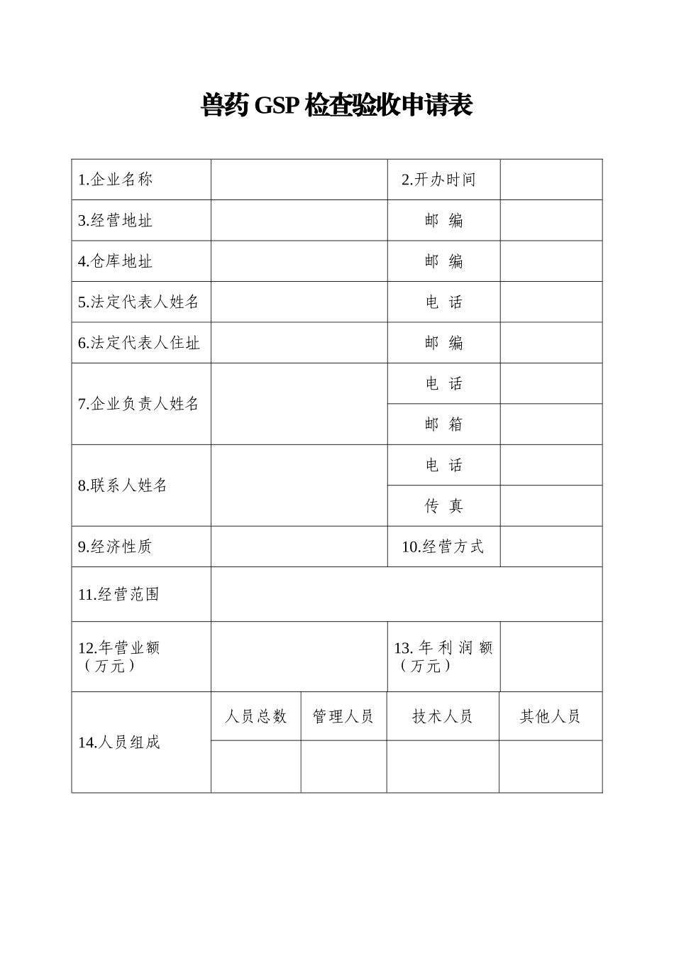 四川省兽药经营质量管理规范检查验收申请表_第3页