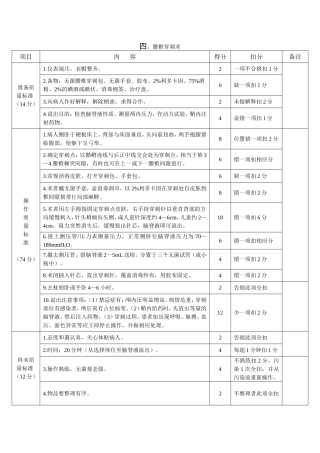 四大穿刺评分标准