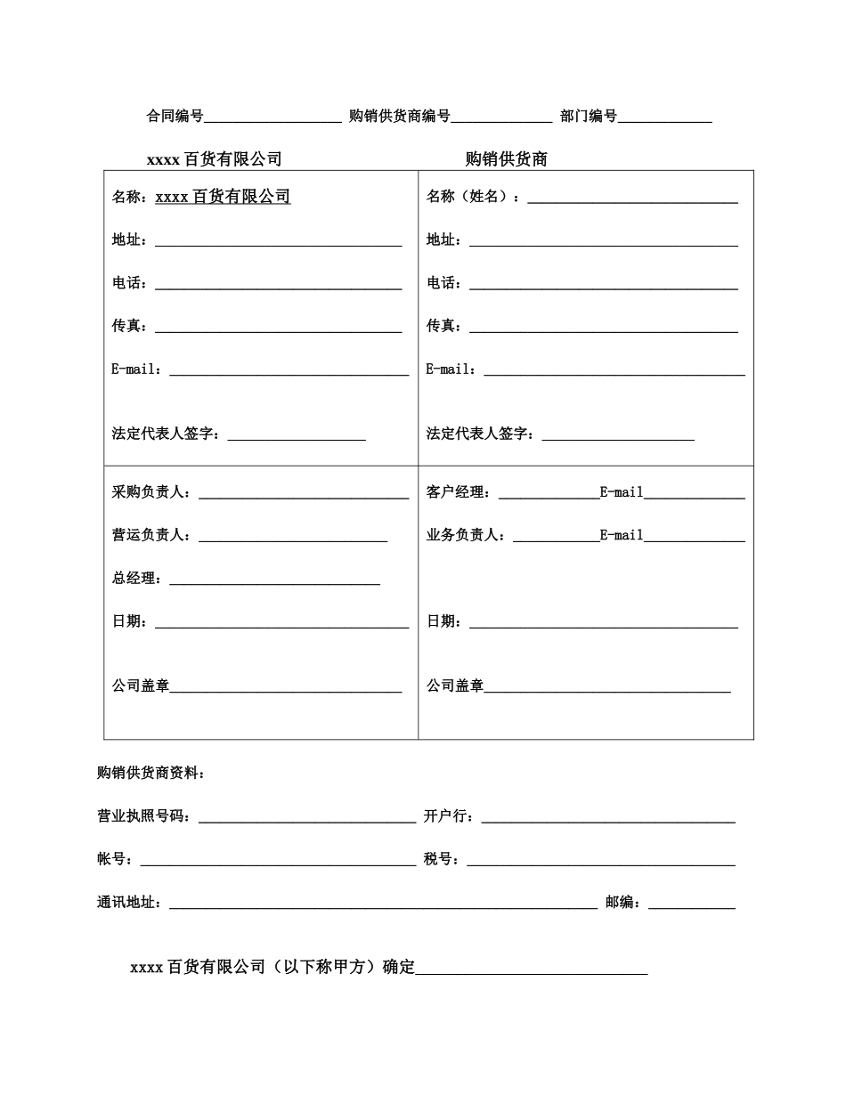 商场商品购销合同_第1页