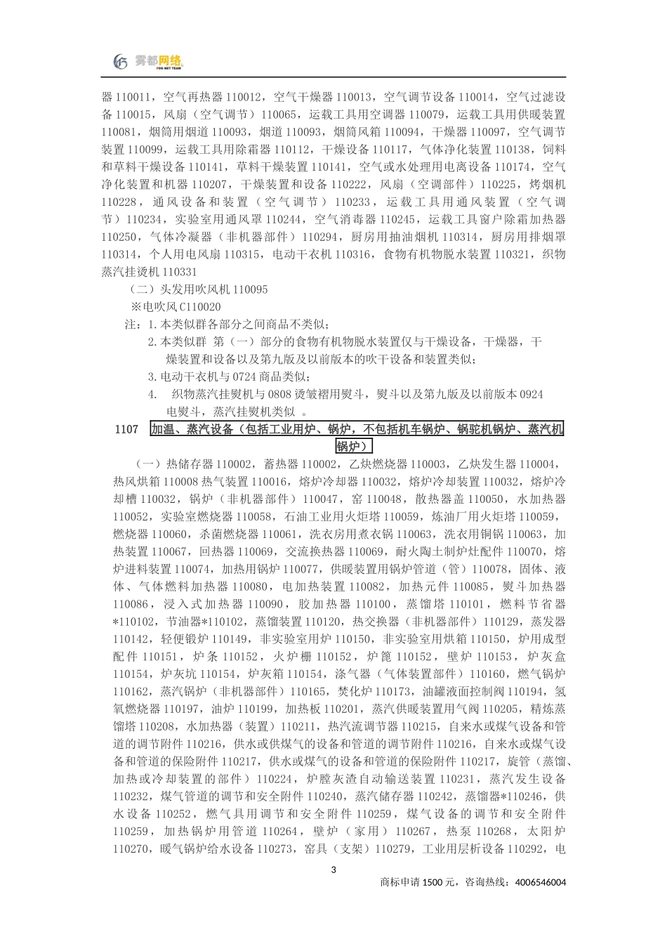 商标分类第11类_第3页