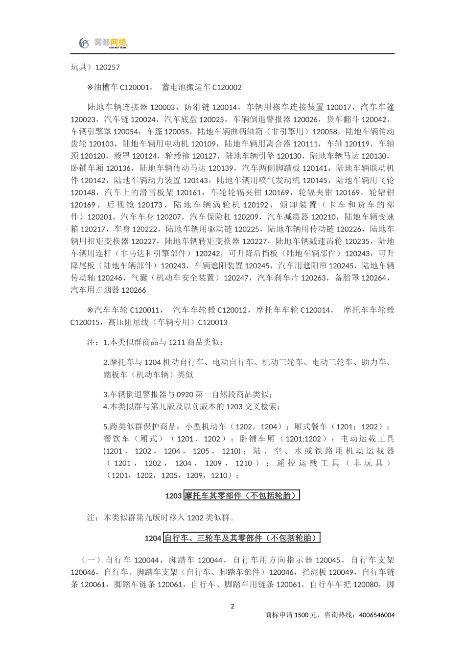 商标分类第12类_第2页