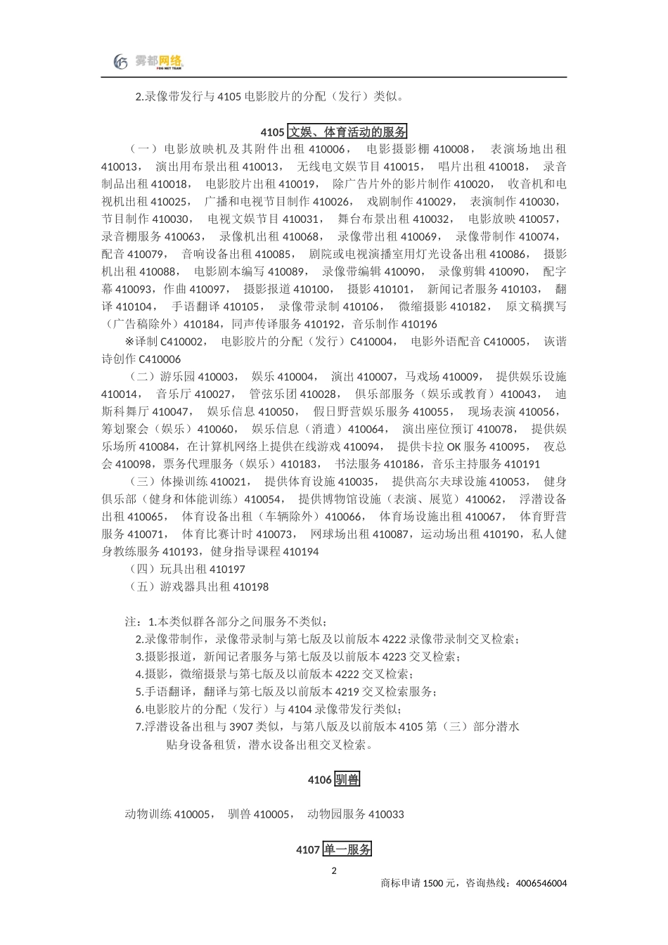 商标分类第41类_第2页