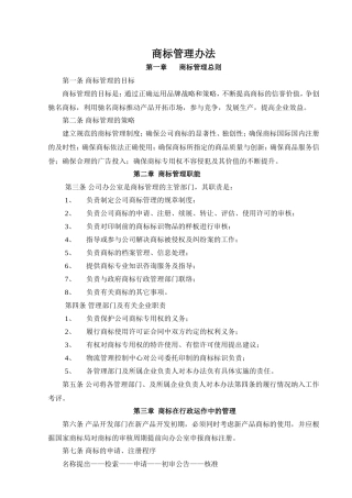 商标管理办法