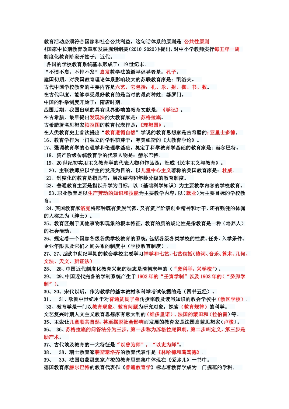 四川教师公招考点整理_第1页
