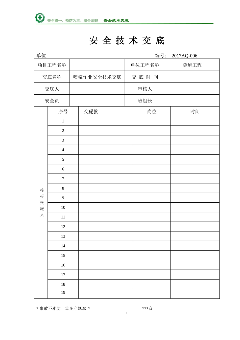 喷浆作业安全技术交底_第1页