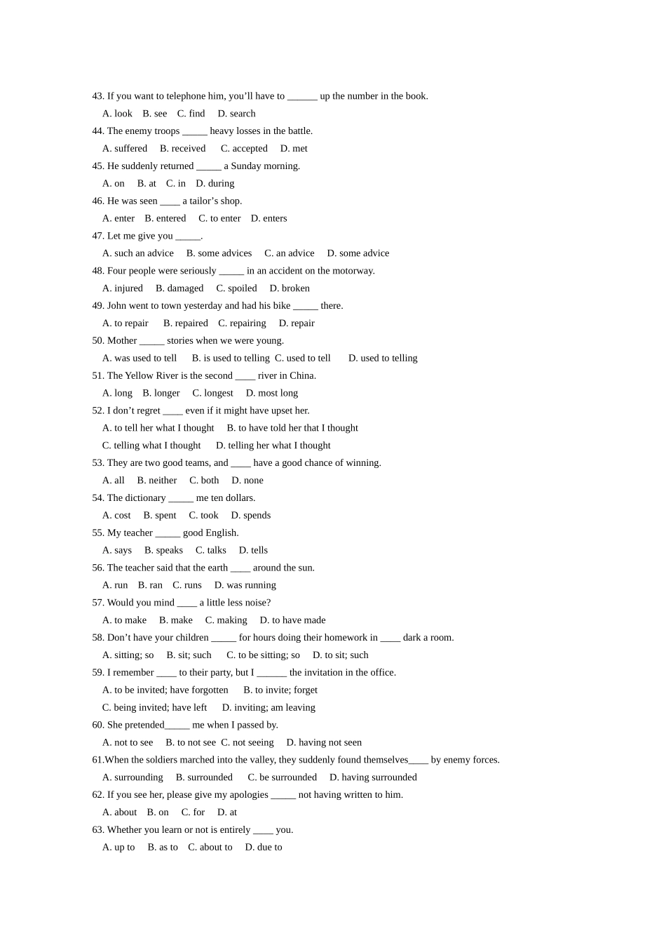 四川理工专升本英语模拟题_第3页