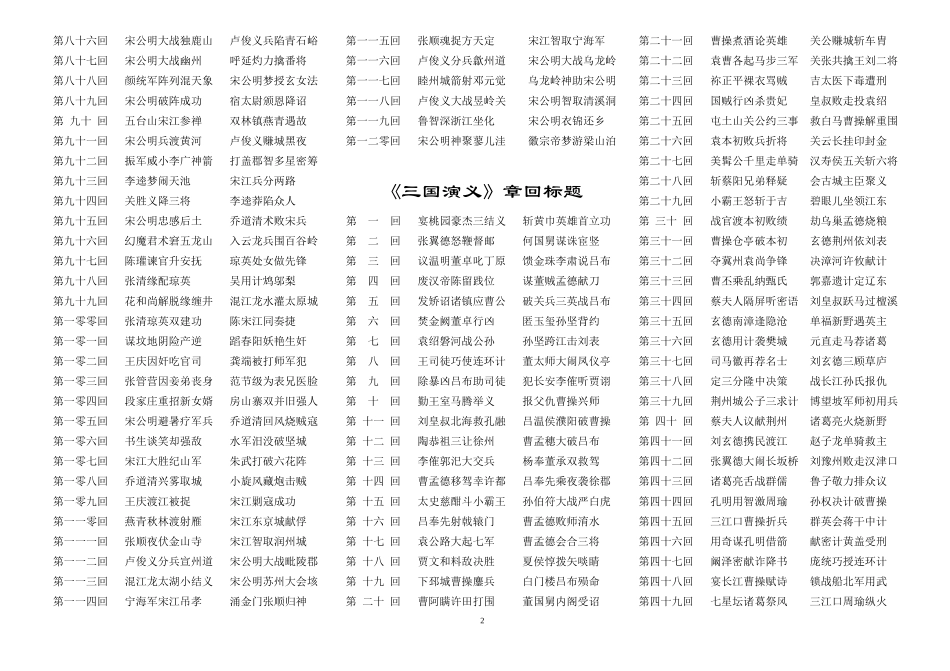 四大名著章回标题_第2页