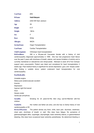器官移植临床案例分析一