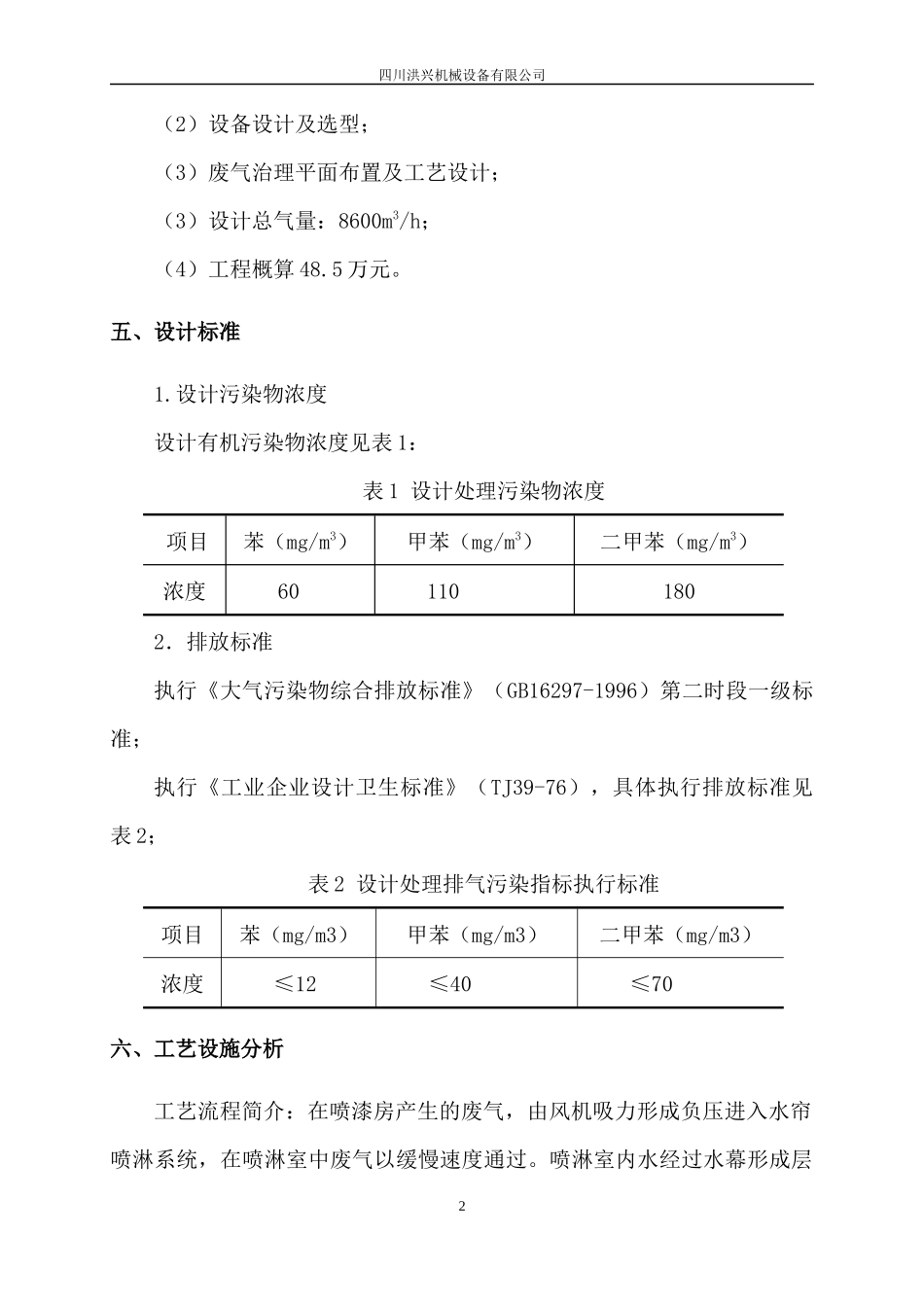 喷漆废气处理工程方案_第2页