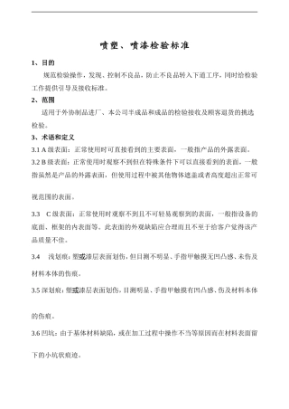 喷漆检验标准